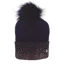 Hy Equestrian Alaska Diamante Bobble Hat - Navy/Rose Gold